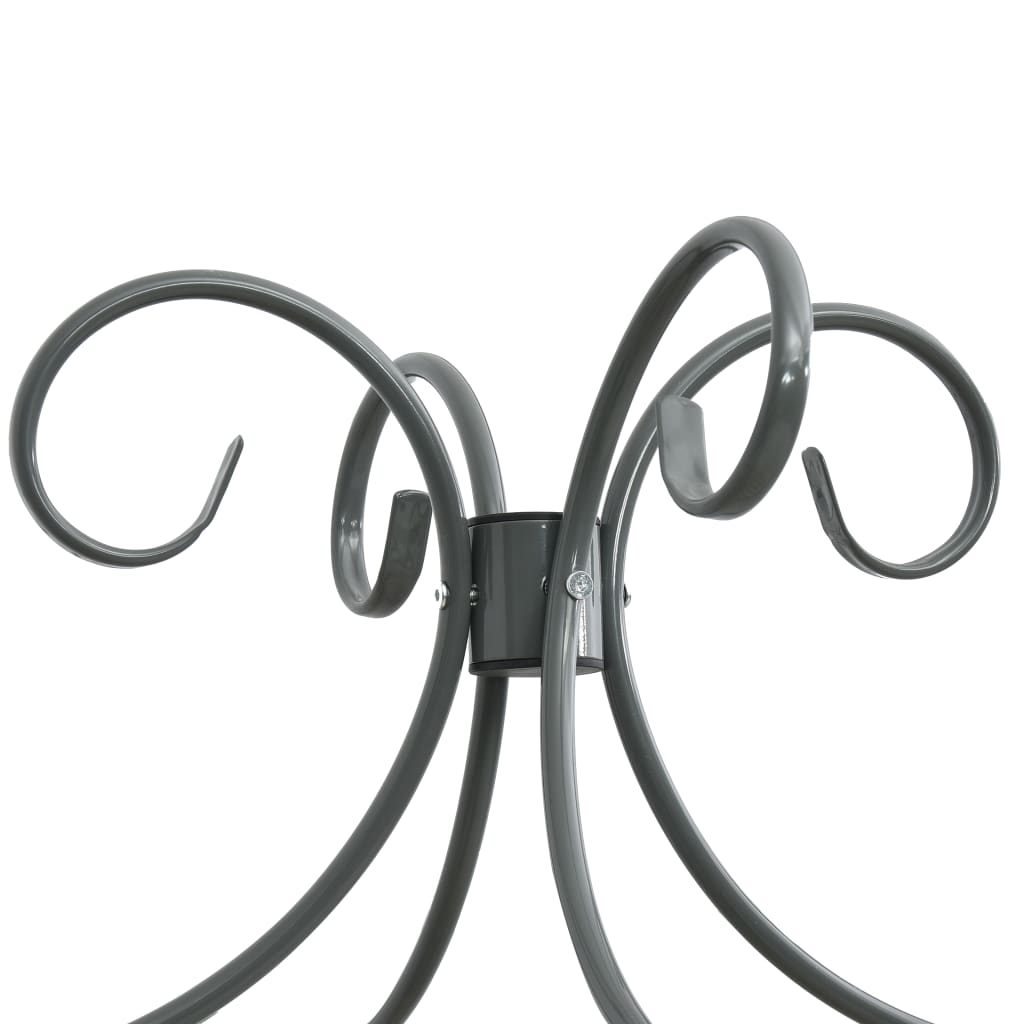 Himmelbett-Gestell Grau Metall 120 x 200 cm