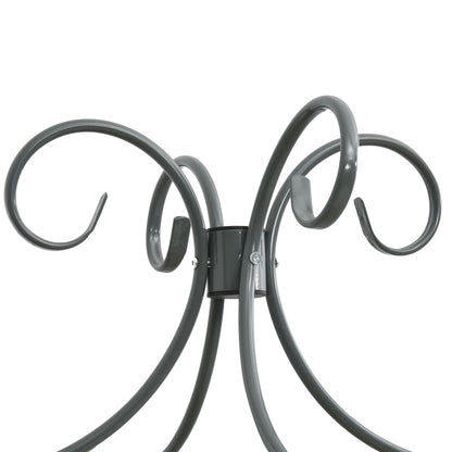 Himmelbett-Gestell Grau Metall 120 x 200 cm