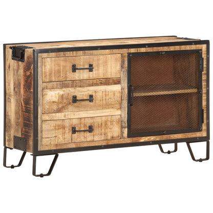 Sideboard 100×31×60 cm Raues Mango-Massivholz