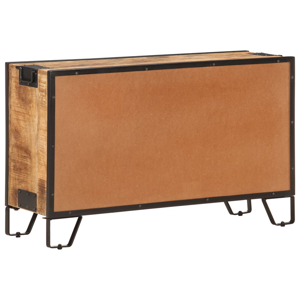 Sideboard 100×31×60 cm Raues Mango-Massivholz