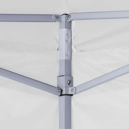Profi-Partyzelt Faltbar mit 4 Seitenwänden 3×3m Stahl Weiß