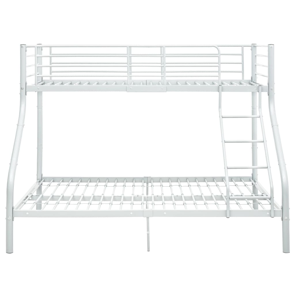 Etagenbettgestell Weiß Metall 140x200 cm/90x200 cm