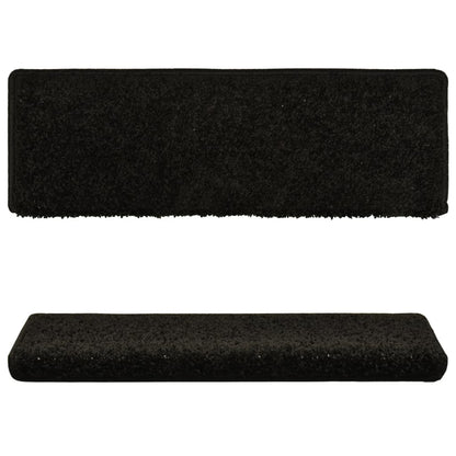 Teppich-Treppenstufen 15 Stk. 65x21x4 cm Schwarz