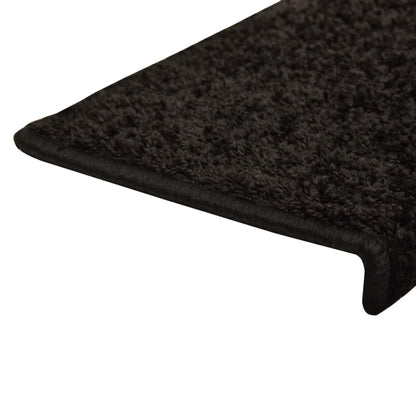 Teppich-Treppenstufen 15 Stk. 65x21x4 cm Schwarz