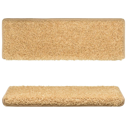 Teppich-Treppenstufen 15 Stk. 65x21x4 cm Beige