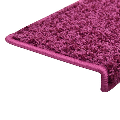 Teppich-Treppenstufen 15 Stk. 65x21x4 cm Violett