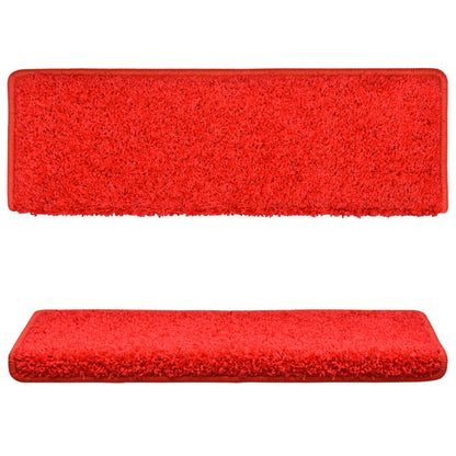 Teppich-Treppenstufen 15 Stk. 65x21x4 cm Rot