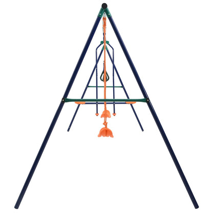 Schaukelset mit Turningen und 4 Sitzen Stahl