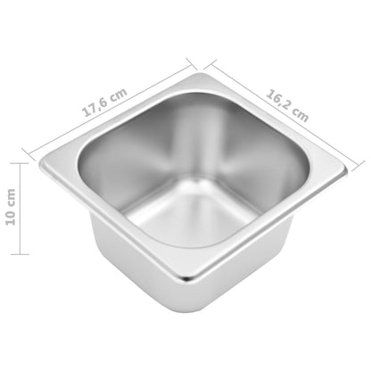 Gastronorm-Ständer mit 4 GN 1/6 Behältern Edelstahl