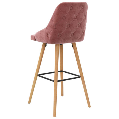 Barhocker 2 Stk. Rosa Samt