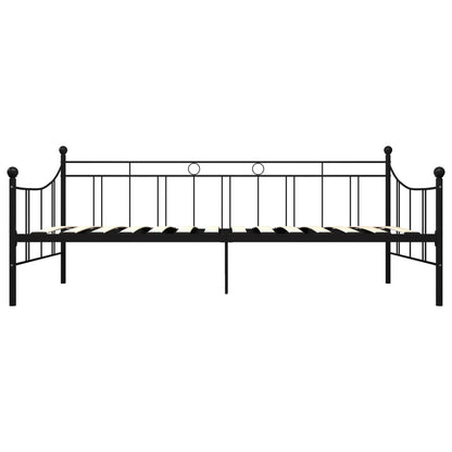 Tagesbett-Rahmen Schwarz Metall 90×200 cm