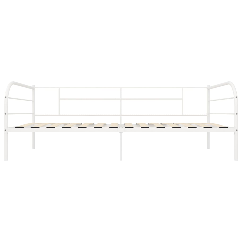 Tagesbett-Rahmen Weiß Metall 90×200 cm