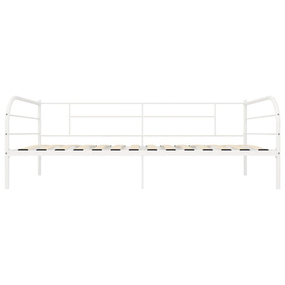 Tagesbett-Rahmen Weiß Metall 90×200 cm