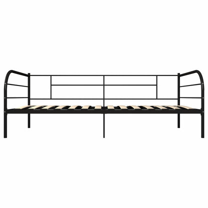 Tagesbett-Rahmen Schwarz Metall 90×200 cm