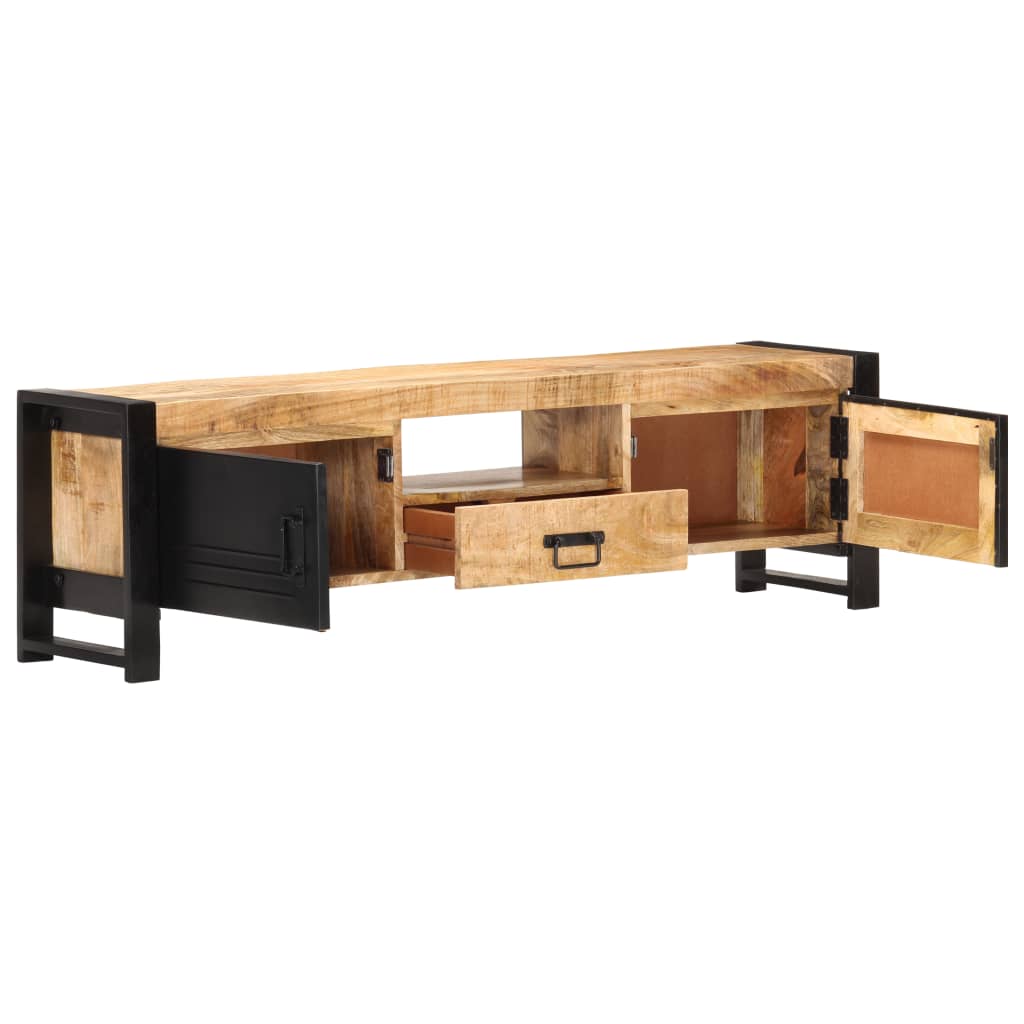 TV-Schrank 140x30x40 cm Raues Mangoholz