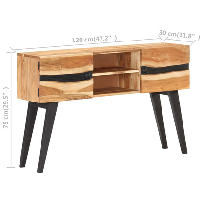 Sideboard 120x30x75 cm Akazie Massivholz