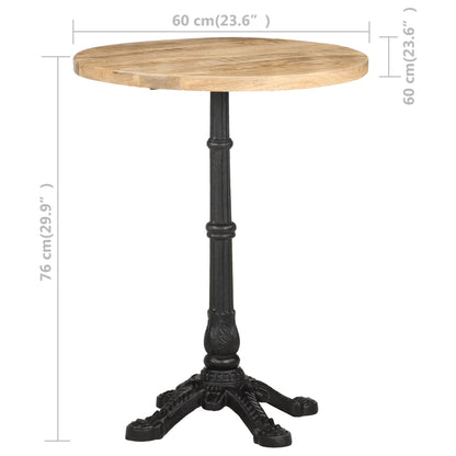 Bistrotisch Ø60x76 cm Raues Mangoholz