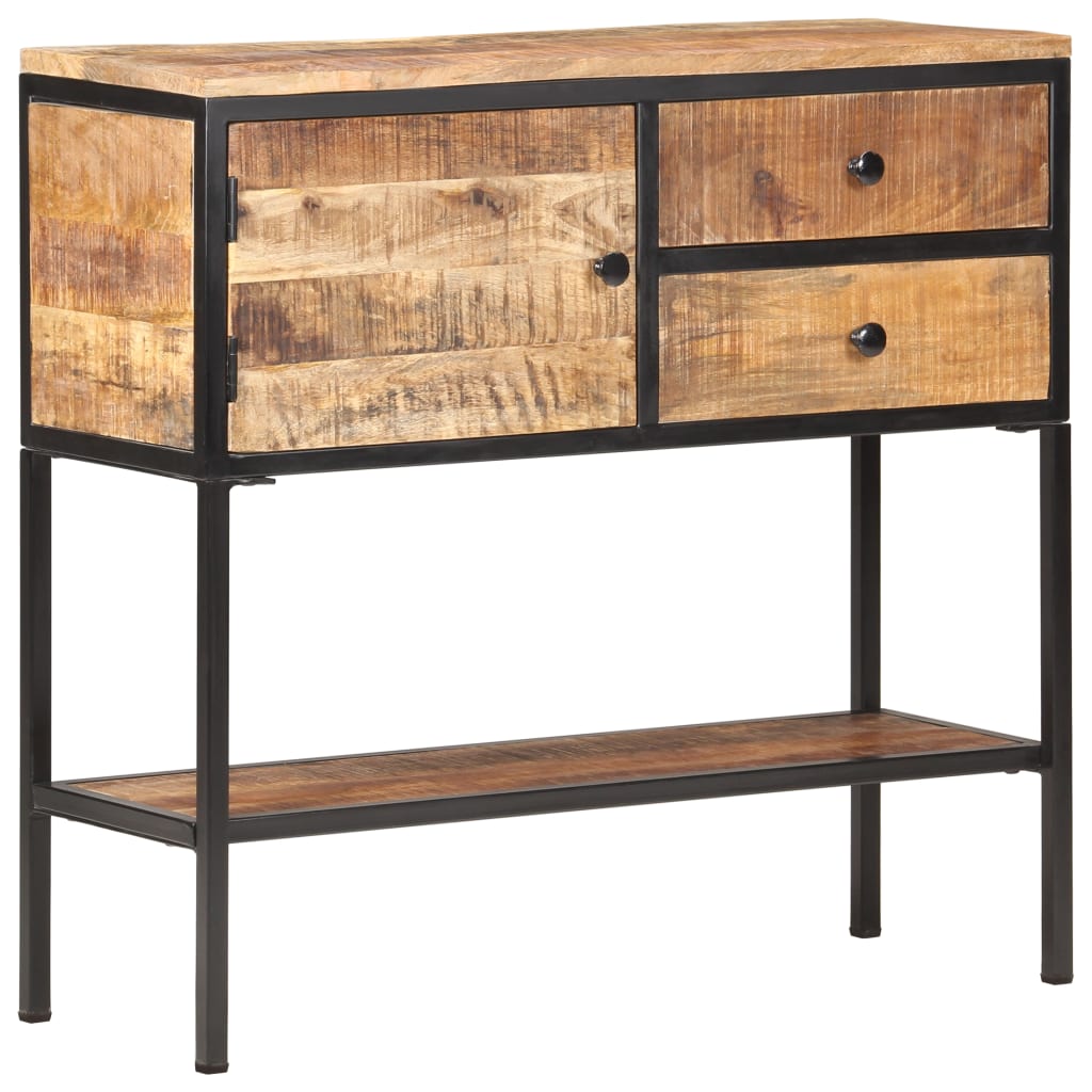 Sideboard 85x30x80 cm Raues Mangoholz