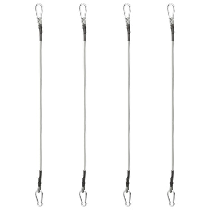 Seile mit Karabiner 4 Stk. Gummi