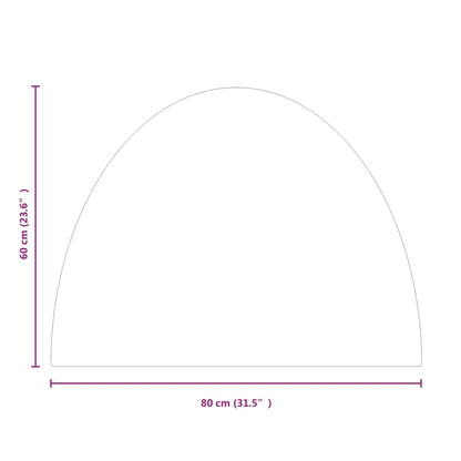 Funkenschutzplatte Glas Halbrund 800x600 mm