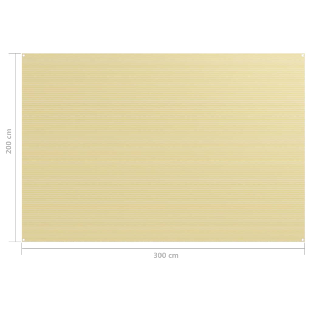 Zeltteppich 200x300 cm Beige