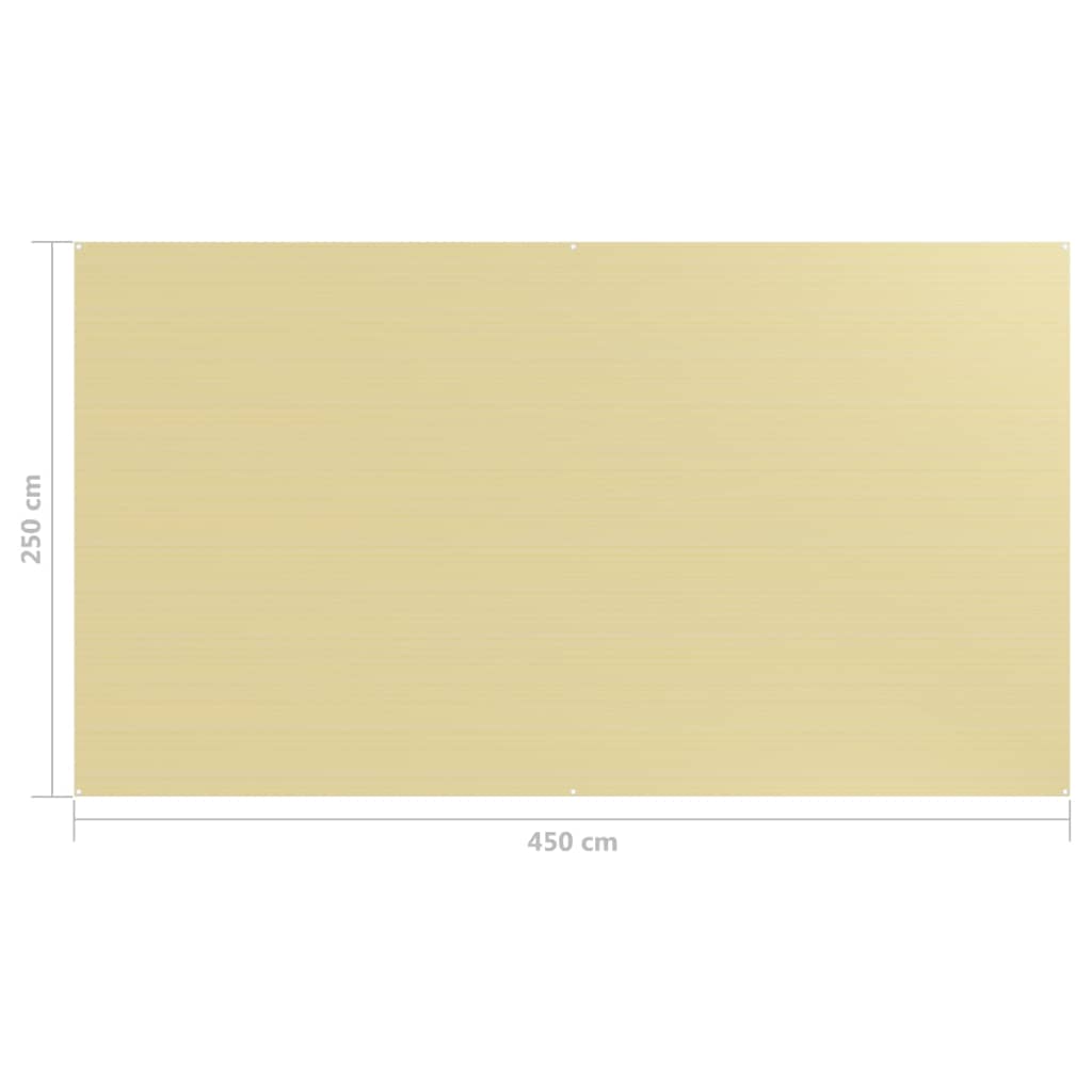 Zeltteppich 250x450 cm Beige