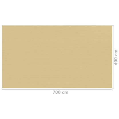 Zeltteppich 400x700 cm Beige