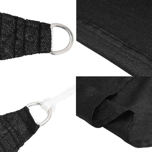 Sonnensegel 160 g/m² Dreieckig Schwarz 3x4x4 m HDPE