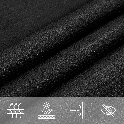 Sonnensegel 160 g/m² Trapezform Schwarz 4/5x4 m HDPE