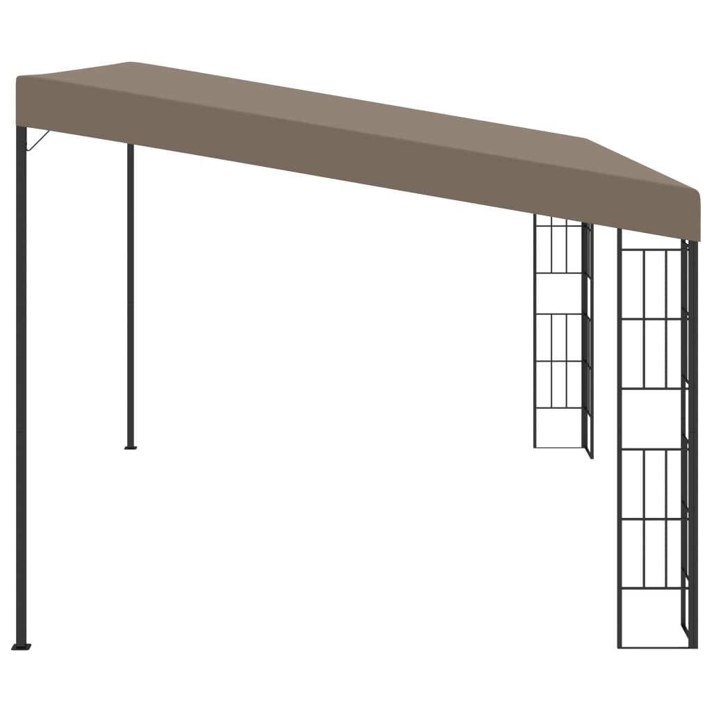 Wand-Pavillon 4x3 m Taupe Stoff