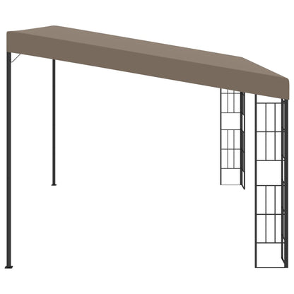 Wand-Pavillon 4x3 m Taupe Stoff