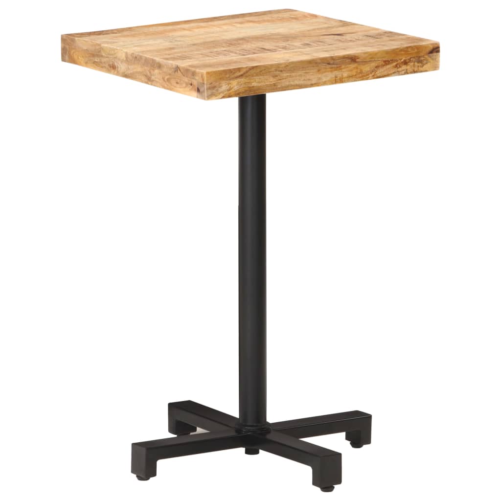 Bistrotisch Quadratisch 50x50x75 cm Raues Mangoholz