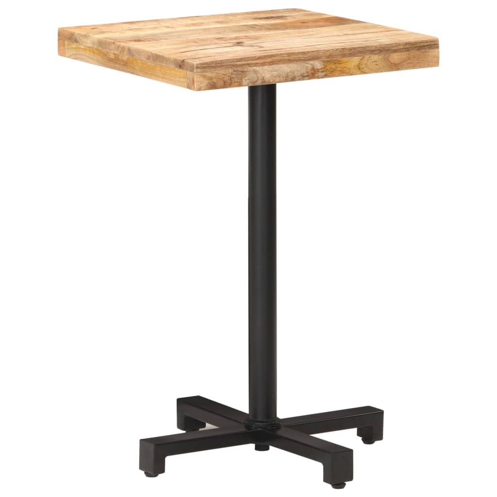 Bistrotisch Quadratisch 50x50x75 cm Raues Mangoholz