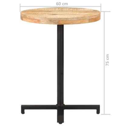 Bistrotisch Rund Ø60x75 cm Raues Mangoholz