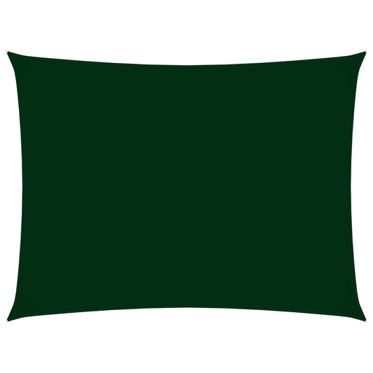 Sonnensegel Oxford-Gewebe Rechteckig 6x7 m Dunkelgrün