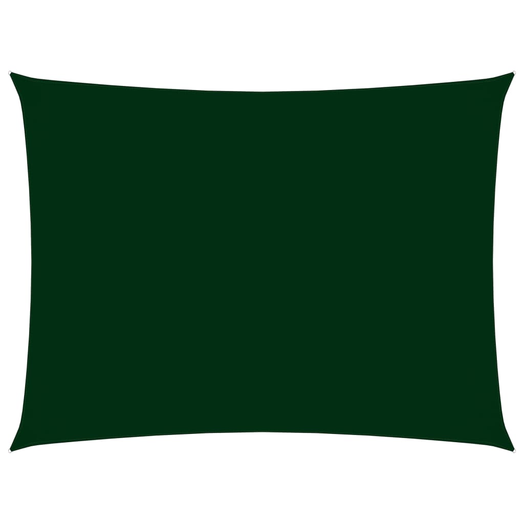 Sonnensegel Oxford-Gewebe Rechteckig 6x8 m Dunkelgrün