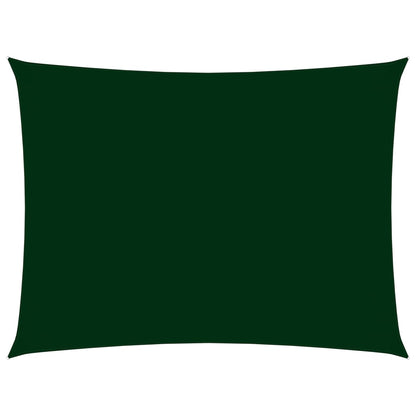 Sonnensegel Oxford-Gewebe Rechteckig 6x8 m Dunkelgrün
