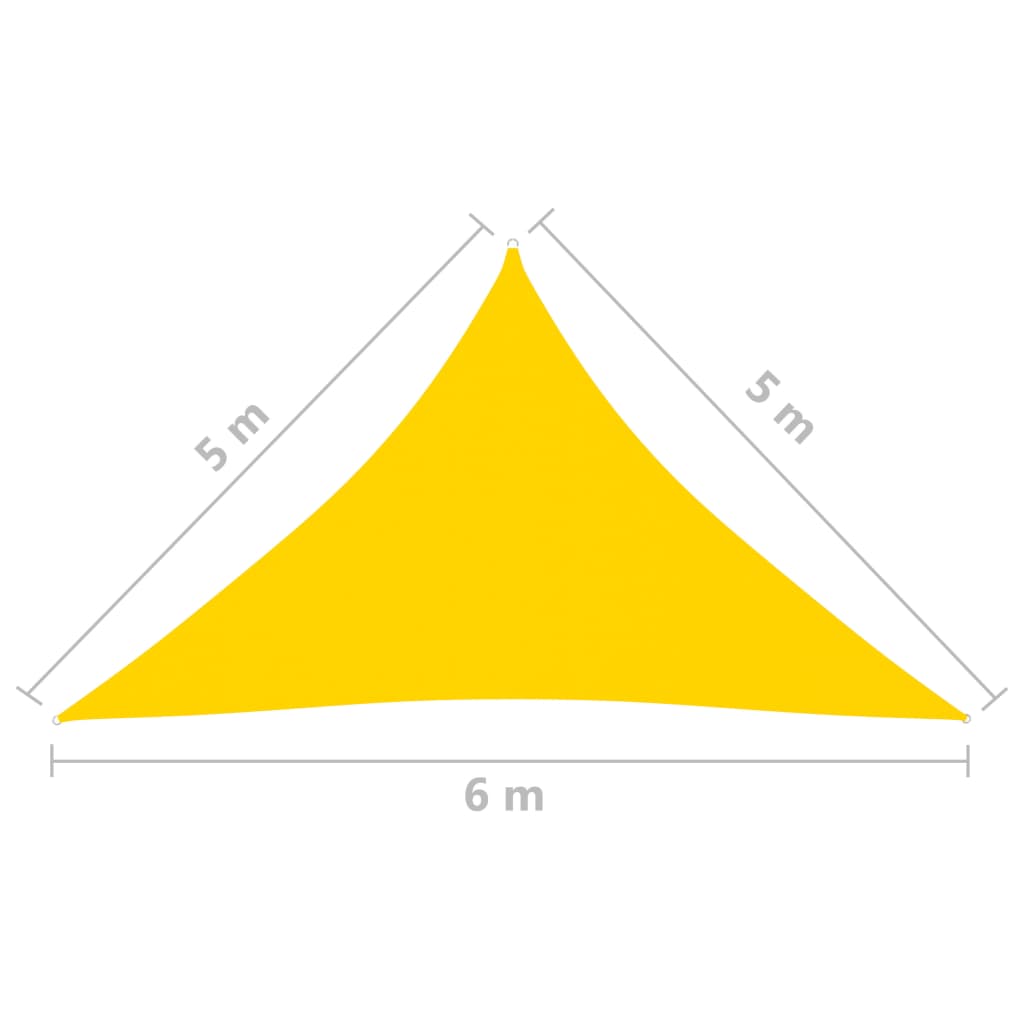 Sonnensegel Oxford-Gewebe Dreieckig 5x5x6 m Gelb