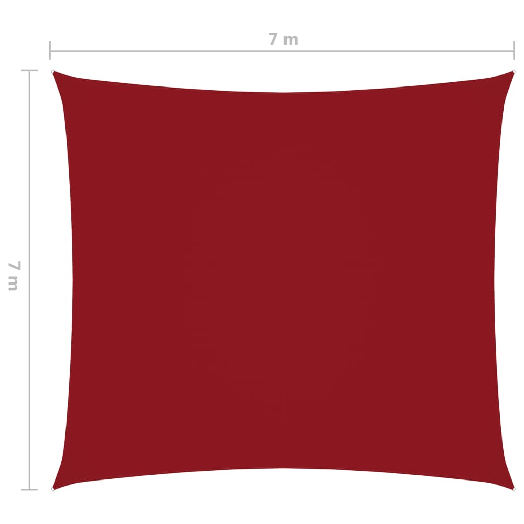 Sonnensegel Oxford-Gewebe Quadratisch 7x7 m Rot