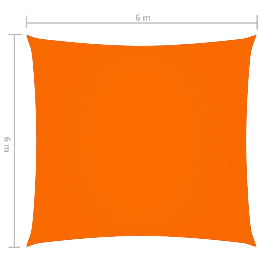 Sonnensegel Oxford-Gewebe Quadratisch 6x6 m Orange