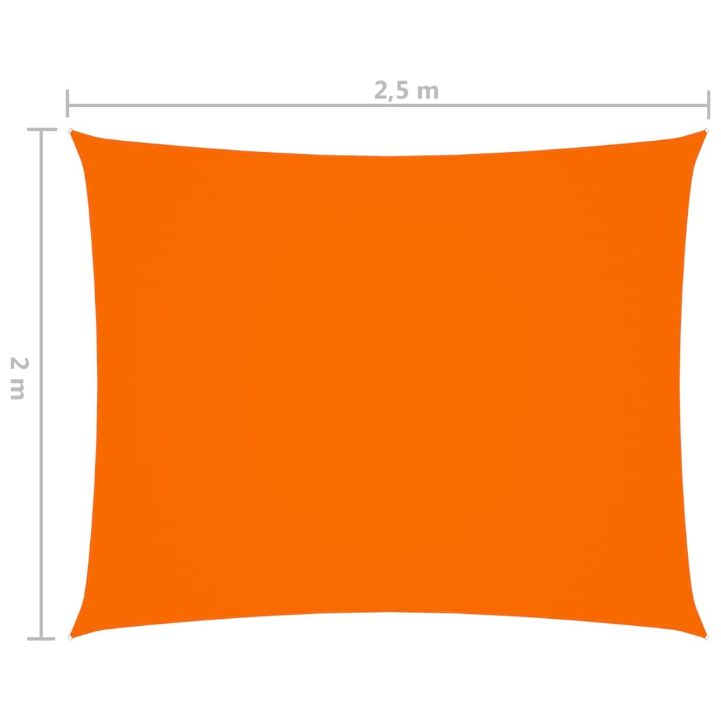 Sonnensegel Oxford-Gewebe Rechteckig 2x2,5 m Orange