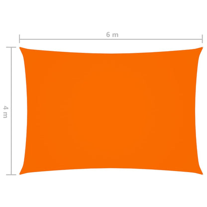 Sonnensegel Oxford-Gewebe Rechteckig 4x6 m Orange