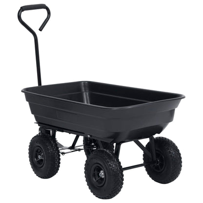 Garten-Kippwagen 300 kg 75 L Schwarz
