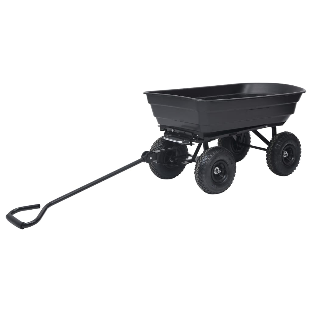 Garten-Kippwagen 300 kg 75 L Schwarz