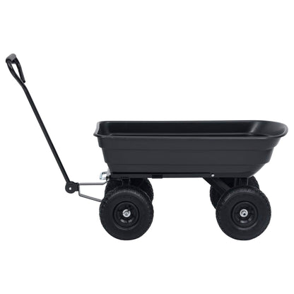 Garten-Kippwagen 300 kg 75 L Schwarz
