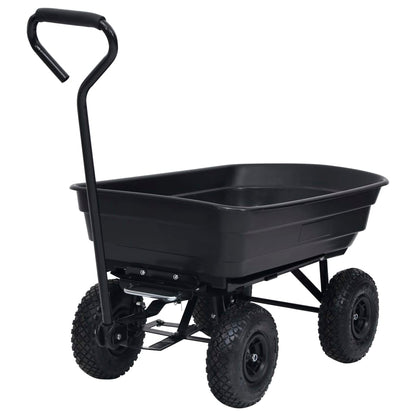 Garten-Kippwagen 300 kg 75 L Schwarz