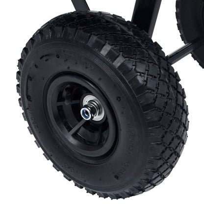 Garten-Kippwagen 300 kg 75 L Schwarz