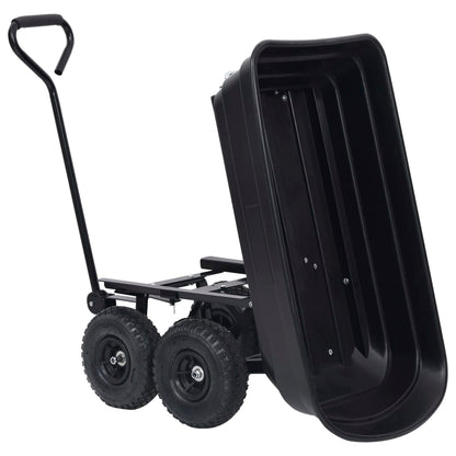 Garten-Kippwagen 300 kg 75 L Schwarz