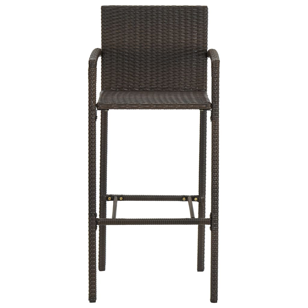 Barhocker 4 Stk. Braun Poly Rattan