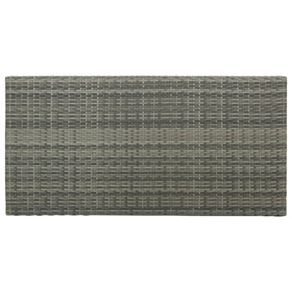 Bartisch mit Regal Grau 120x60x110 cm Poly Rattan